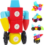 Magnetic Foam Blocks for 3 4 5 6 7 8 Toddler 18PCS Magnetic Building Blocks Sensory Toys Soft & Comfortable Travel Bath for Boys Girls