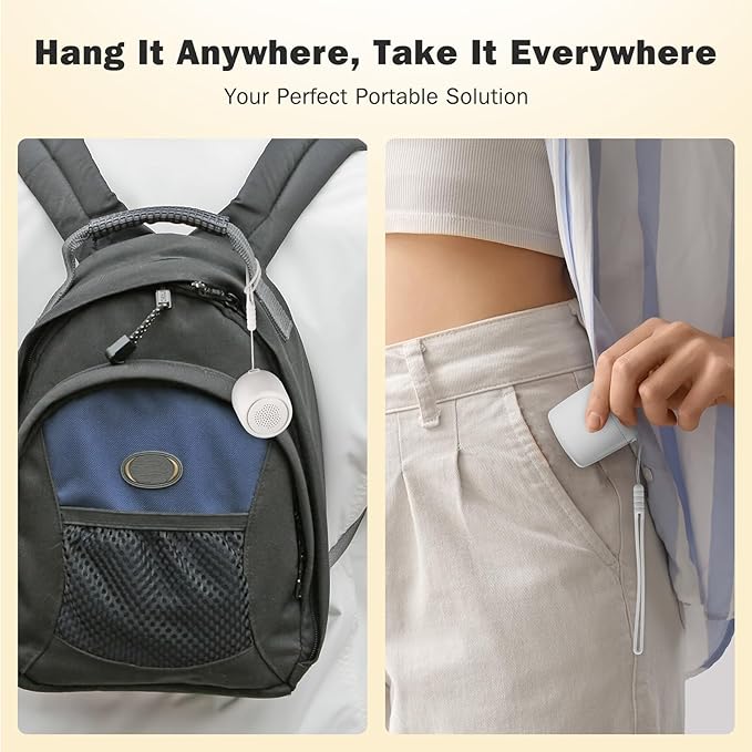 White Noise Machine | Paussion Long-Lasting Fast Charging Portable Travel Mini Sound Machine with 25 Soothing Sounds for Adults, Kids, and Babies | Auto Timer, Travel, Sleep, Baby, Fan - White