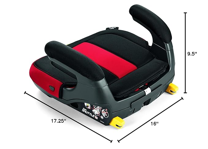 Peg Perego Viaggio Shuttle - Booster Car Seat - for Children from 40 to 120 lbs - Made in Italy - Monza (Black & Red)