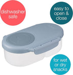 b.box Snack Box Reusable Snack Containers with Lids 2 compartments, Bento Box for kids and toddlers, Leakproof Lunch Box, BPA free and Dishwasher Safe Snack Container (Chill Out, 1 3/4 Cup)