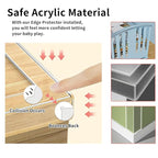 2Pack Baby Proofing Edge Protector for Baby,0.8in x 9.84ft,Clear Edge Protector Strip Sharp Edge Wrap Cover Tape,Corner Bumpers for Furniture,Crib Rail Covers for Teething
