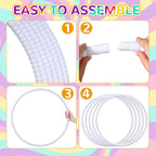 Shappy 6 Pcs Exercise Hoop Detachable Adjustable Plastic Toy Playground Toys Colored Hoop Circles for Teens Games Gymnastics Dog Agility Equipment Party Decor