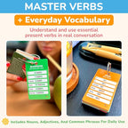 500+ Spanish Vocabulary Flash Cards for Adults & Kids Ages 15+ - Verb Conjugation, Nouns, Adjectives & Phrases to Learn Spanish for Adult Beginners Flashcards