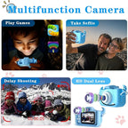 Kids Camera Toys for 3 4 5 6 7 8 9 10 11 12 Years Old Boys/Girls, Kids Digital Camera for Toddler with Video, Birthday Festival for Kids, Selfie Camera for Child, 32GB TF Card
