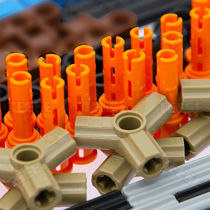 884pcs Axle-Pin-Chainlink-Connectors-Bricks-Set, Compatible with Technic-Parts, for STEM-MOC-EV3-Project-Bulk-Blocks(Random Color)