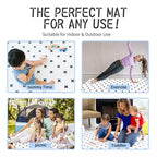 Yay Mats Stylish Extra Large Baby Play Mat. Soft, Thick, Non-Toxic Foam Covers 6 ft x 4 ft. Expandable Tiles with Edges Infants and Kids Playmat Tummy Time Mat (Brooklyn Cross White)