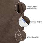 Baby Play Mat for Floor,1.3" Thick Memory foam Tummy Time Mat for Toddlers,Infants,kids,Water-Repellent Soft Nursery Rug ,79"×79" Extra Large Non Slip for Crawling&Yoga,Tatami Style for Living Room(Dark Brown)