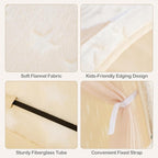 INFANS Kids Bed Tent with Glow in The Dark, Portable Children Playhouse Privacy Space Twin with Mat Star Light Double Net Curtain, Indoor Outdoor Princess Tents Castle for Boys Girls