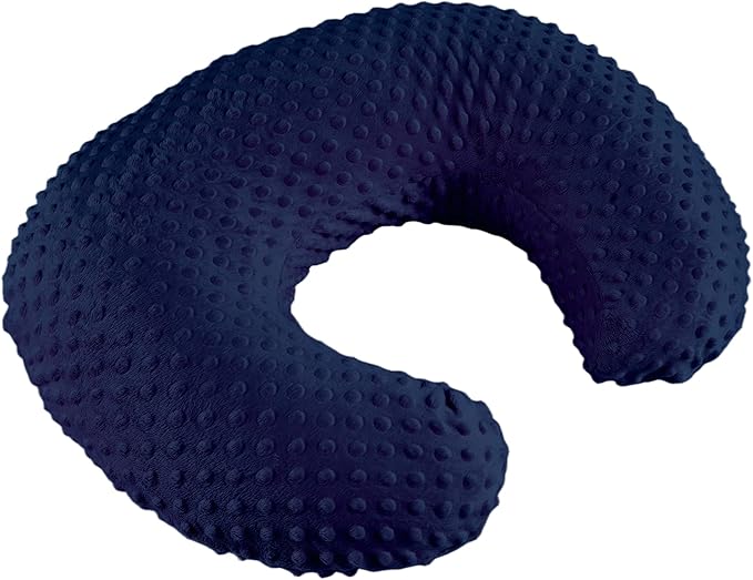 Nursing Pillow for Bottle and Breastfeeding, Ergonomic Comfort Nursing Essentials for Mom and Baby, Feeding Support Pillow with Removable Cover, Easier and Healthier Nursing (Dark Blue)