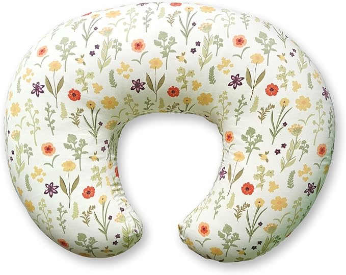 Nursing Pillow, Ergonomic Support Breastfeeding Pillow for Easier Breast Feeding and Bottle Feeding, Baby Feeding Pillow with Machine Washable Cotton Cover (Leave)