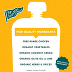 Serenity Kids 6+ Months World Explorers Coconut Curry Chicken Baby Food Pouch - BPA-Free Pouches - Ethically Sourced Meats & Organic Veggies - GMO-Free Savory Blend - 3.5 Oz, 12 Pack