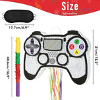 WERNNSAI Video Game Piñata - Game Controller Piñata Bundle with Blindfold and Bat for Boys Piñata Gaming Theme Party Decoration Supplies Pull String Piñata for Birthday Party Celebration
