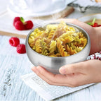 LIANYU 2-Piece 304 Stainless Steel Toddlers Bowls, 12oz Small Bowls for Kids Children Baby, Feeding Set for Soup Dinner, Heavy Duty & Double-Walled, Dishwasher Safe