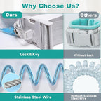 Toddler Leash for Hands-Free Safety Walking, Leash for Kids with Key Lock, Safety Walking Harness for Toddlers, Adjustable Child Leash for Boys and Girls to Outdoor Travel (Blue)