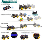 Adeept 4WD Omni-Directional Mecanum Wheels Robotic Car Kit for ESP32-S3 | Banana Pi PicoW-S3 DIY STEM Remote Controlled Educational Robot Kit with LCD1602 Display, Python Code & PDF Tutorials