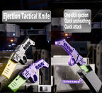 Carrot Radish Catapult Knife- Stress Relief Fidget Toy with Decompression Features - 3D Printed Practice Prop EDC Green Yellow GRYE-N1