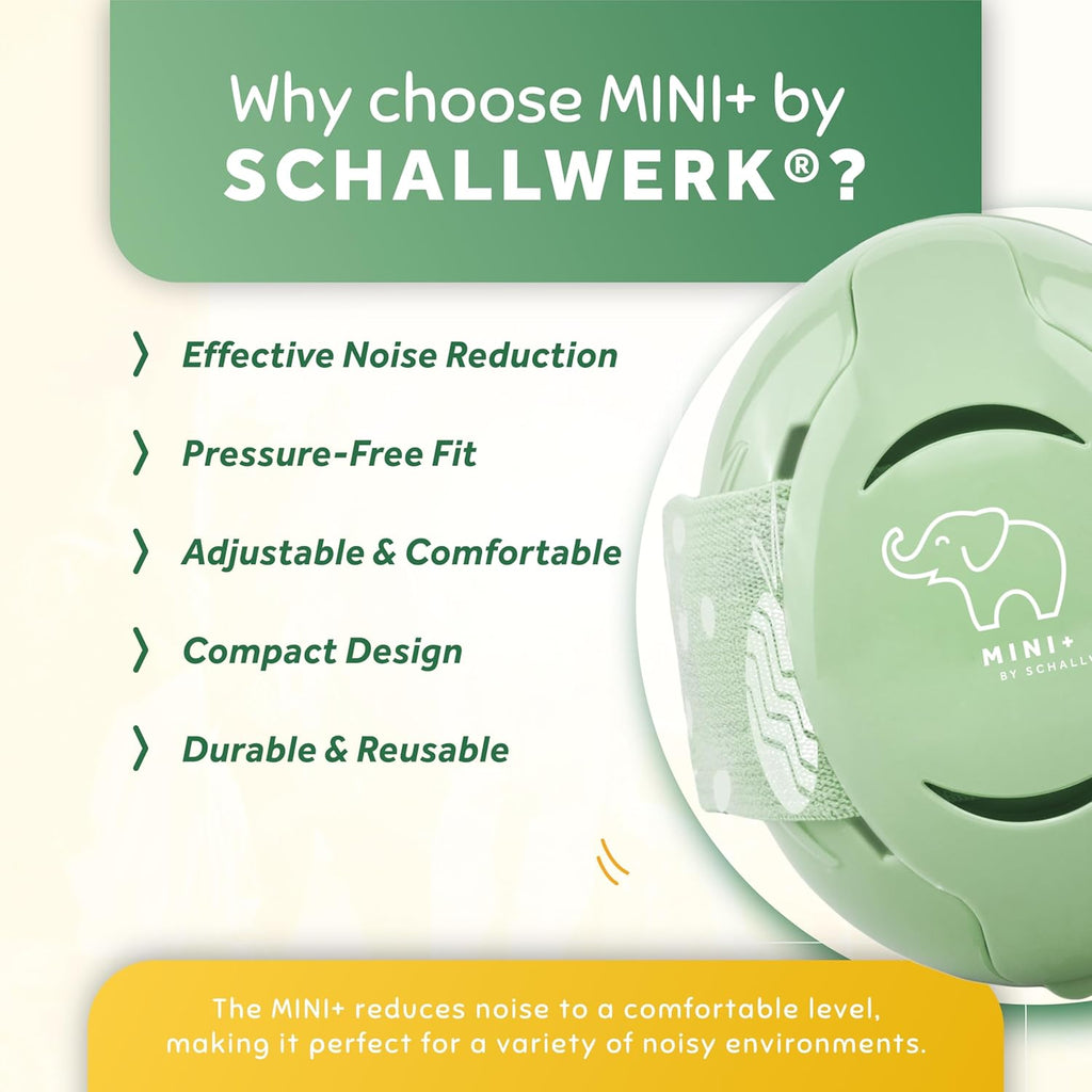 Schallwerk ® Mini+ Baby Ear Muffs – Infant Noise Cancelling Headphones, Toddler Ear Protection, Baby Headphones for Noise