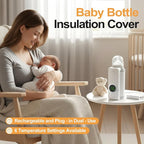 Portable Bottle Warmer, Equipped with a 6000 mAh Battery, Suitable for Dreastfeeding and Formula Feeding, Suitable for Travel Bottle Warmer, with a Digital Display