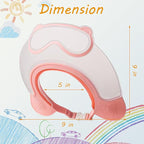 Baby Shower Cap Shield, Shower Cap for Kids, Visor Hat for Eye and Ear Protection for 0-9 Years Old Children, Cute diving goggle Shape Makes The Baby Bath More Fun (Pink)
