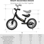Balance Bike 2 in 1,The Dual Use of a Kids Balance Bike and Toddler Bike, for 2 3 4 5 6 7 Years Old -12 14 16 Inches with Training Theory, Brake, Pedal