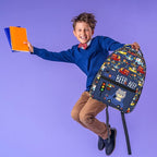 Cartoon Car Animal Backpack For Kids School Boys Girls, Bear & Traffic Light Design, Lightweight Waterproof Ergonomic Backpack For Age 3-5 5-7 7-9 9-12 School Book Bag Daypack Outdoor Play