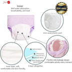 Joyo roy 5Pcs Training Underwear for Girls Double Thigh Wings for Antileak Organic Cotton Toddler Panties Girls Training Underwear Girl Panties Toddler Training Pants Toddler Girl Training Underwear1T