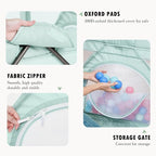 Baby Playpen Foldable, Playard for Babies and Toddlers, Portable Playpen Activity Center with 50 Balls+2 Handles for Travel, Indoor & Outdoor Play Pen with Mesh 50''x50''