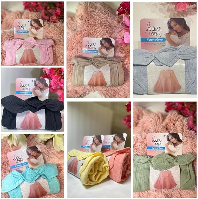 Muslin Nursing Cover for Baby Breastfeeding –with Peekaboo Window -100% Breathable Cotton Privacy Nursing Shawl - Multiuse Apron for Moms