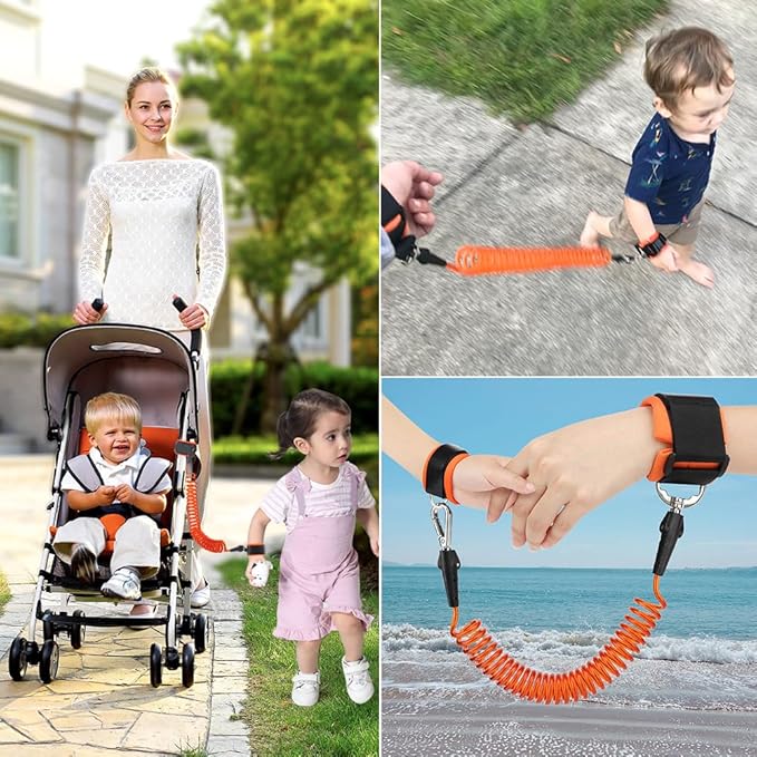 Accmor Toddler Leash Harness, Child Harness Baby Leash + Anti-Lost Wrist Link, Cute Kids Harness with Walking Strap Tether Belt for 1-5 Years Boys and Girls to Zoo or Mall