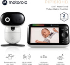 Motorola Nursery Video Baby Monitor with Camera, 5" Screen HD PIP1610, No WiFi, Wall Mount, Long Range, 2-Way Audio, Temperature Sensor, Motorized, Lullabies