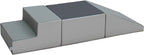 Factory Direct Partners 11618-GYLG SoftScape Toddler Playtime Climber, Indoor Active Play Structure (3-Piece Set) - Gray/Light Gray