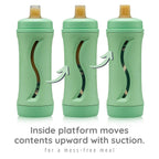 Subo Baby Food Bottle Starter Set | No Mess Baby Toddler Self Feeder | Squeeze Free Design for Purees, Smoothies, Yogurt, Oatmeal, or Thickened Liquids | Reusable Silicone Washable Cup (Mint)