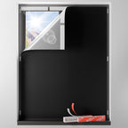 Sumobaby Blackout Curtains for Bedroom Portable 52"x48",No Drill Blackout Shades with Upgraded Hook&Loop Tapes,100% Black Out Window Cover,Thermal Insulated Blinds for Bedroom,Nursery(1 Panel,Black)