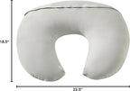 Nursing Pillow, Plus Size Breastfeeding Pillow Original Support for Baby Boys Girls Breastfeeding Essentials, with Removable Soft Cotton Cover (Grey, Standard (23.62 * 18.11 * 5.91 Inches))