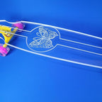 Clear Longboard Skateboard - Transparent Acrylic Long Boards with Light-Up LED Wheels for Smooth Rides - Ride The Streets in Style with Longboard Built for Beginners & Pros Alike