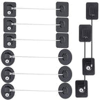 8 Pieces Refrigerator Locks for Children Adults with 10 Keys, Fridge Lock, Freezer Door Safety Cabinet Lock and Child Safety Cabinet Locks with Strong Adhesive (Black)