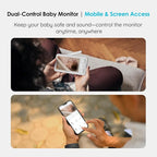 ieGeek Baby Monitor with 2 Cameras, 5" Screen & 1080P Cameras & Free Smart App Split Screen Dual Baby Monitor, Upgraded Night Vision/PTZ/2-Way Audio/Auto Tracking Detection Notification and Alert