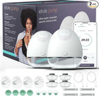 Elvie - Double, Wearable Breast Pump w/App - The Smallest & Quietest - Portable - Hands Free & Discreet - Automated w/Four Personalized Settings - Includes 3 Sets of Breast Shields