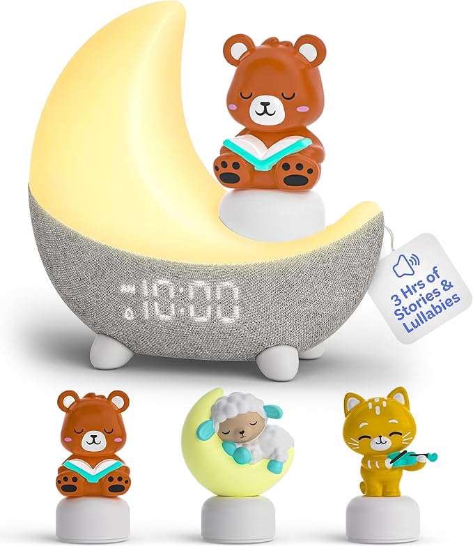 Move2Play, Dozi Sound Machine | 3Hrs+ of Content | Night Light | Toddler & Kids Alarm Clock | Soother | Ok to Wake | White Noise & Lullaby Music | Birthday Gift for 2, 3, 4, 5+ Year Old Boys & Girls