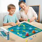 Kids Board Games Learning Toys, STEM Educational Logic Kits with 200+ Challenges & 4 Difficulty Levels, Brain Puzzles Maze Games for Boys Girls Ages 3-10 Birthday Gifts