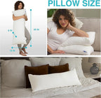 Pharmedoc Body Pillow, Pregnancy Pillows, Side Sleeper Pillow, Long, Memory Foam Pillow, Air White