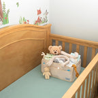 Baby diaper caddy organizer, nursery storage basket for wipes and diapers, Keep Nursery Organized, Gift for new mom.