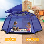 Alvantor Baby Playpen Play Yard 84"x84"x44”Large Kids Tents Pop Up Play Tent Indoor Outdoor Playhouse for Babies Toddlers Children Camping Playground Beach, 36-96 Months, Navy