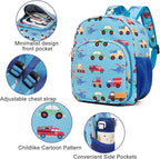 CLUCI Toddler Backpack for Boys Kids Backpacks Preschool Kindergarten Child Bookbag Travel Cute Daycare Bluey Backpack Cars