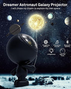 AIRIVO Star Projector,Astronaut Galaxy Projector Night Light Bluetooth Speaker with Remote,White Noise,Interactive Posture Adjust,Room Bedroom Decor,Birthday Christmas Gifts for Kids Adults