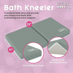 Comfortable Baby Bath Kneeler and Elbow Rest Pad Set - Kneeling Pad Bath Mat with 4 Toy Organizer Pockets,Non-Slip Baby Bathtub Mat, Waterproof and Easy to Clean