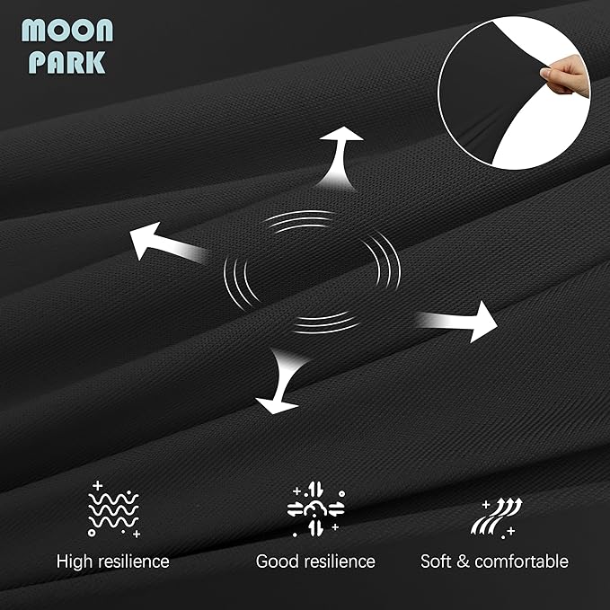 MOON PARK Pregnancy Pillows for Sleeping - U Shaped Full Body Maternity Pillow with Removable Cover - Support for Back, Legs, Belly, HIPS - 65 Inch - Black - Cooling Cover