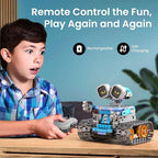 Sillbird Robot Building Kit with Remote Control STEM Gifts for Kids Age 8-12, Coding Robotics Technic Toy Set for Boys' Birthday, Buildable 5-in-1 Models with 435 Pieces