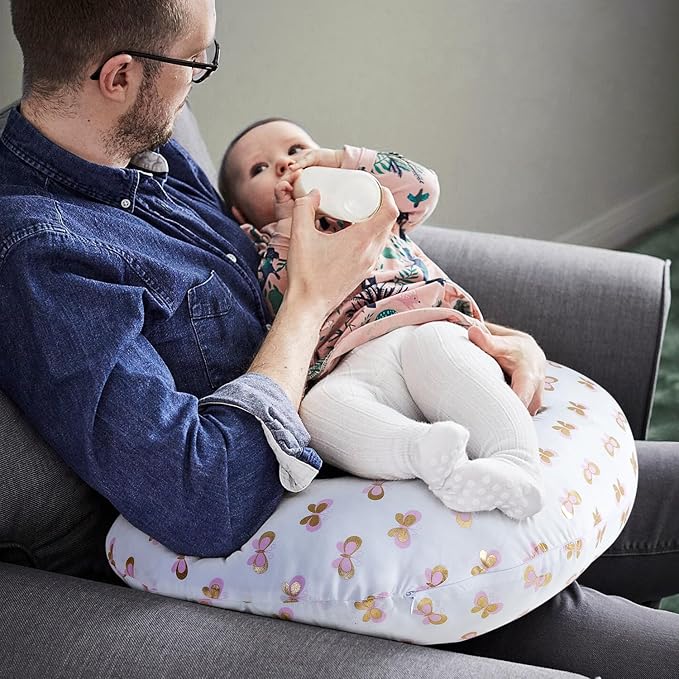 Little Grape Land Nursing Pillow, Breast Feeding Pillows for Mom, Butterfly Soft Cover with Breathable Filling, Feeding Support Pillow for 0-12 Months, Multifunctional Support Cushion for Travel