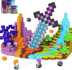 Magnetic Blocks Building Toys for 3 4 5 6 7 8 9 10 11 12 13 Year Old Boys Girls, Kids Magnetic Cubes Tiles Montessori Sensory Travel Magnet Toys Games Christmas Birthday Party Toddler Gifts